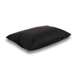 A rectangular black pillow with a slightly textured surface features the Earthing Pillow Cover, displayed on a white background.