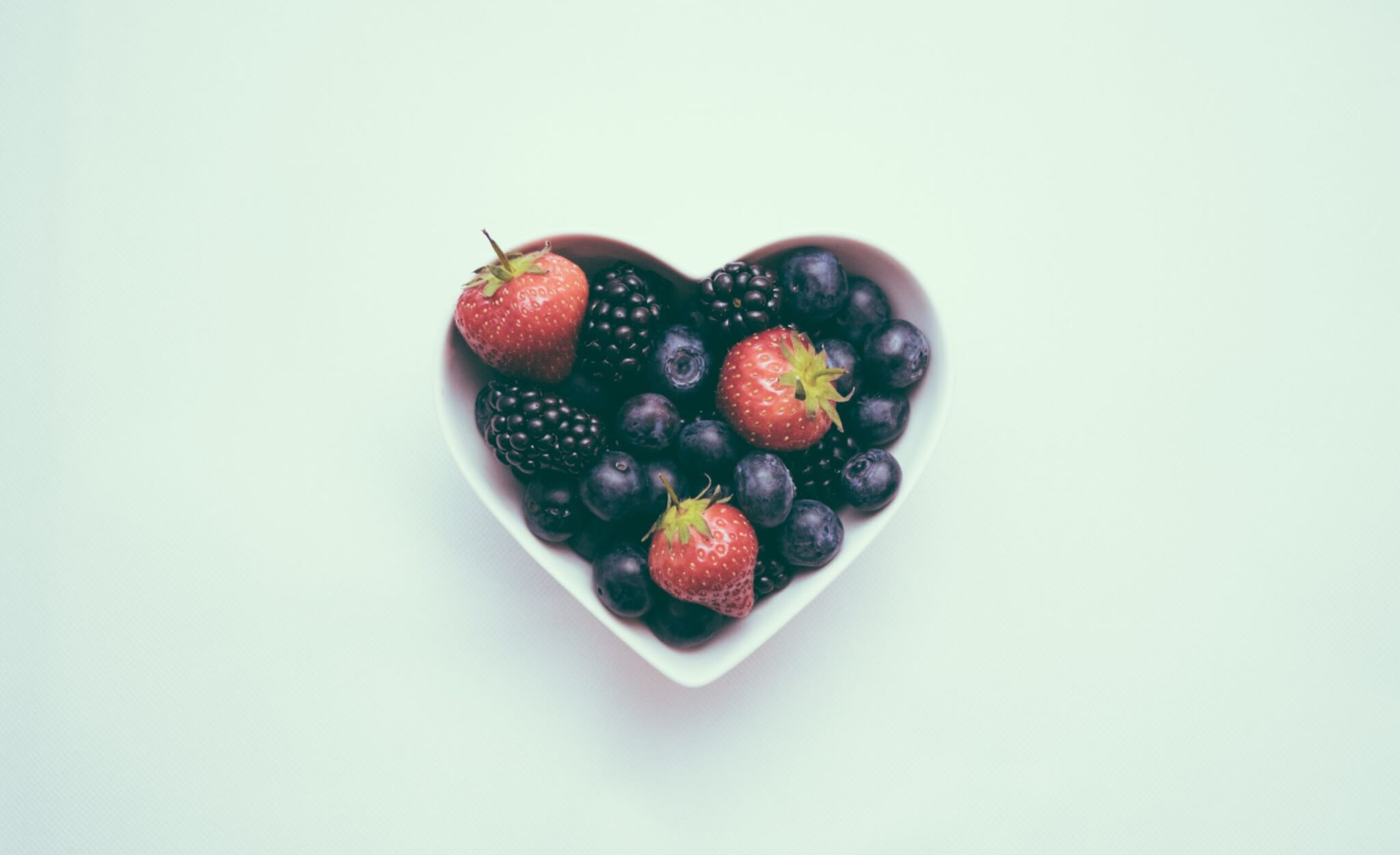 Fruit in Heart Shaped Bowl