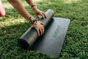 Grounded yoga mat