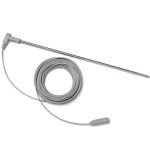 The Earthing Grounding Rod features a long metal probe with a pointed tip, connected to a coiled gray cable ending in a plastic connector.